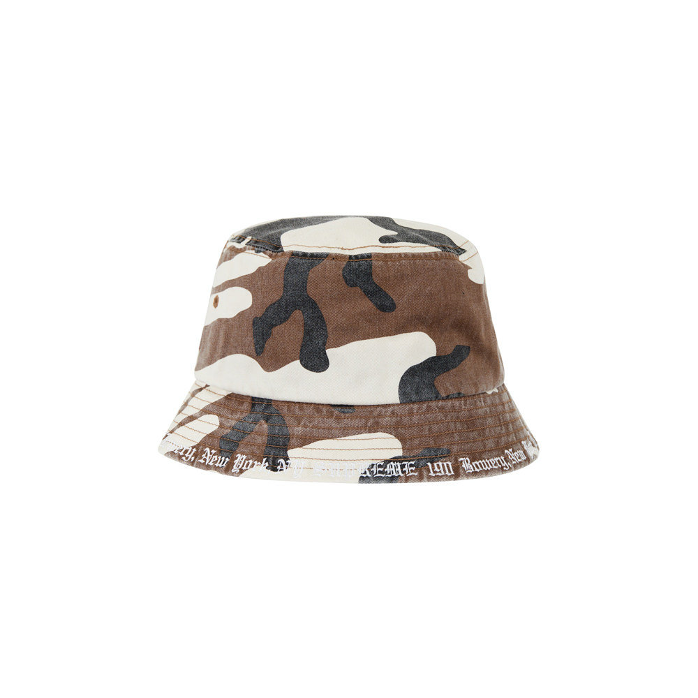 Supreme Embroidered Brim Crusher Brown Camo