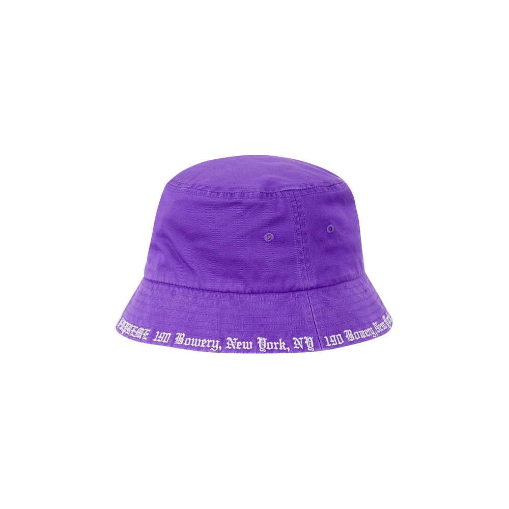 Supreme Embroidered Brim Crusher Purple