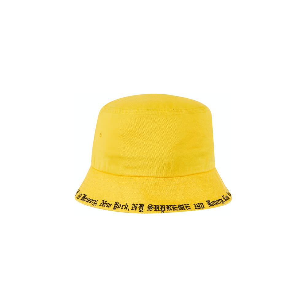 Supreme Embroidered Brim Crusher Yellow