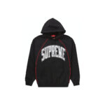 Supreme Piping Arc Hooded Sweatshirt Black