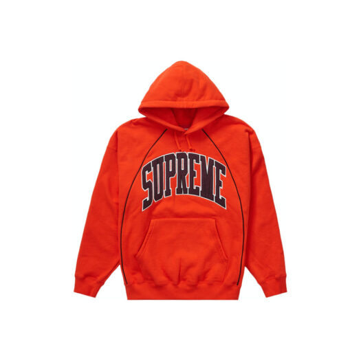 Supreme Piping Arc Hooded Sweatshirt Bright Orange
