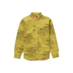 Supreme Trademark Jacquard Denim Shirt Washed Yellow