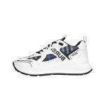 Sean check-print canvas low-top trainers