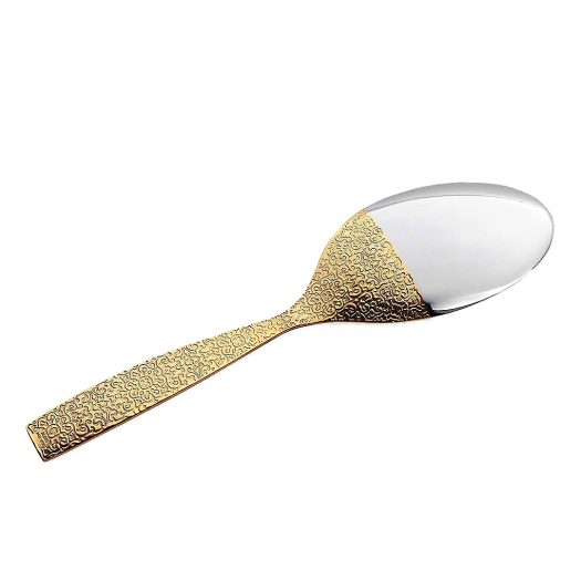 Dressed 24ct gold-plated stainless steel serving spoon