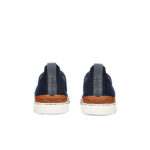 Triple Stitch contrast-sole denim low-top trainers