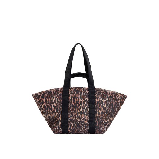 Anita leopard-print recycled-polyester tote bag