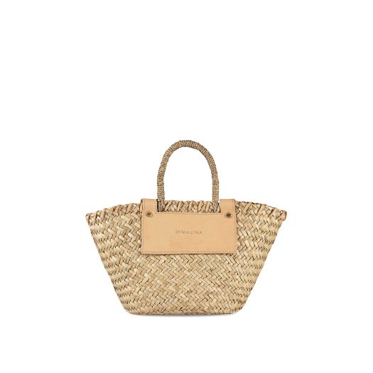 Niki logo-embossed straw basket bag