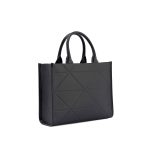 Triangle small leather tote bag