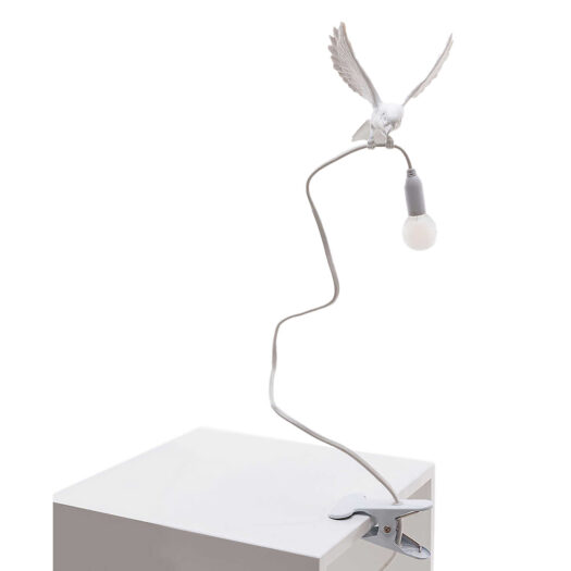 Sparrow Taking Off resin clamp lamp 100cm