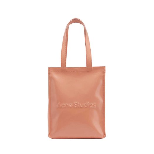 Logo-embossed faux-leather tote bag