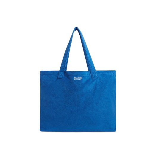 Logo-embroidered terry woven tote