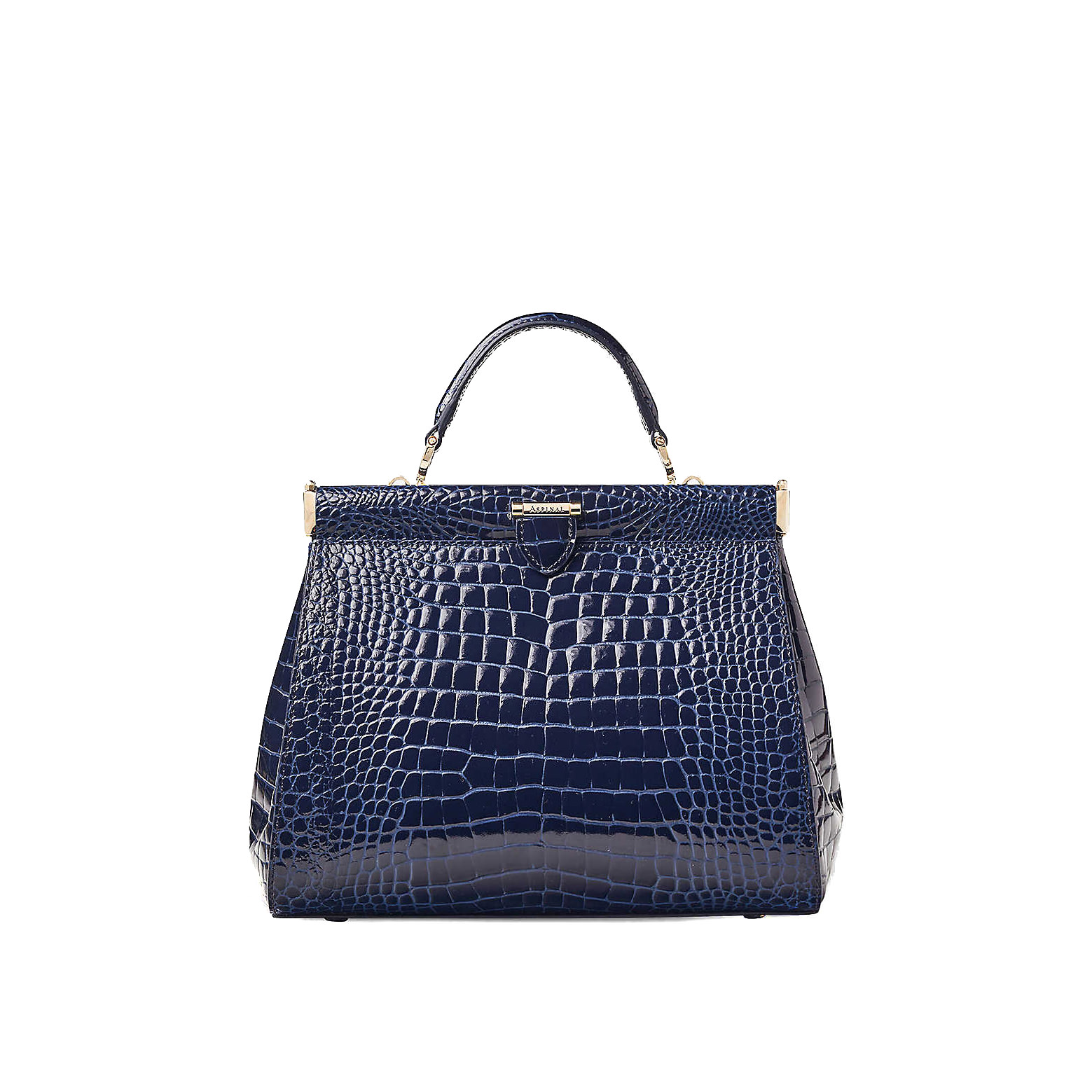 Florence small crocembossed leather tophandle bagFlorence small croc