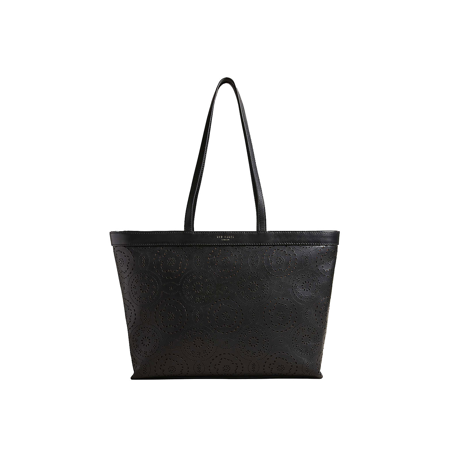 Libetie floral lasercut leather tote bagLibetie floral lasercut