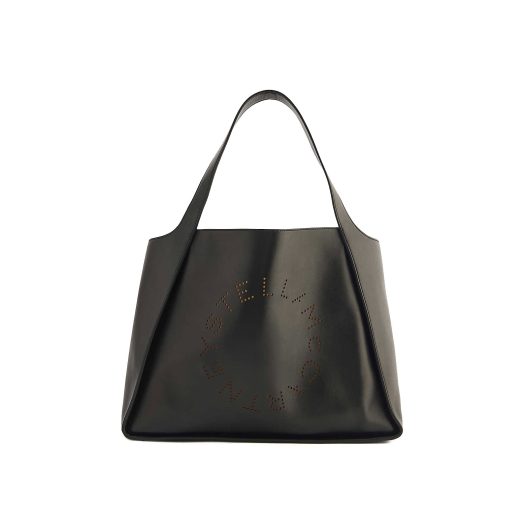 Circle faux-leather tote bag