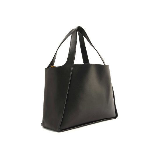 Circle faux-leather tote bag