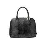 Hepburn logo-print grained-leather top-handle bag