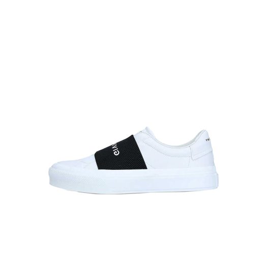 City Court logo-print leather trainers