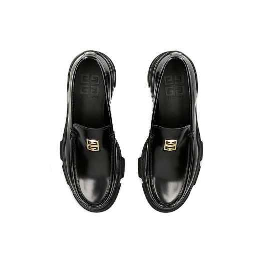 Terra logo-plaque leather loafers