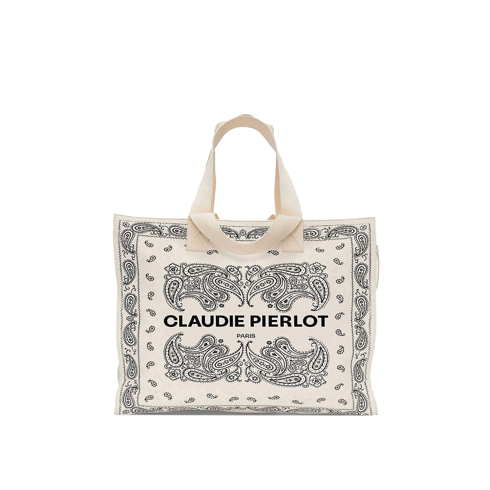 Paisley-print cotton travel tote bag