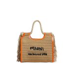 Marni x No Vacancy Inn Marcel cotton-blend raffia tote bag