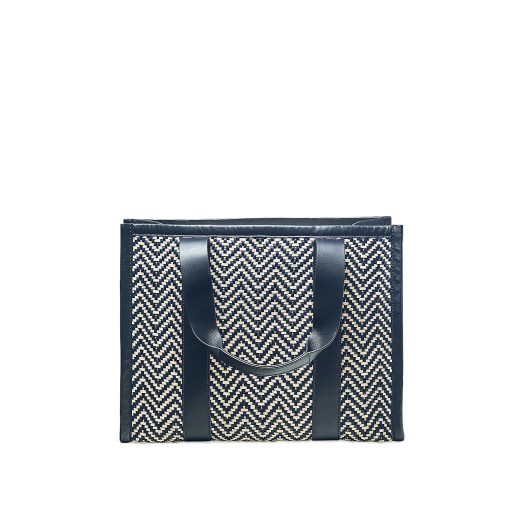 Henley small chevron-woven leather tote bag