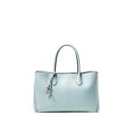 London logo-print grained-leather tote bag
