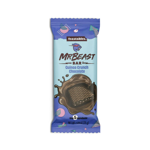 Feastables MrBeast Quinoa Crunch Flavored Chocolate Bar, 1.24 oz, 1 Bar