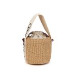 Woody small raffia basket bag