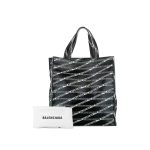 Pre-loved Balenciaga Logomania leather tote bag