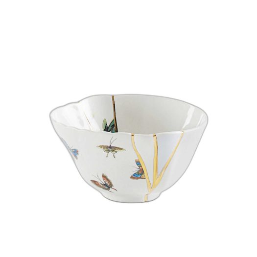 Kintsugi N2 porcelain and 24ct gold bowl 15.2cm