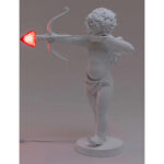 Cupid resin lamp 63cm