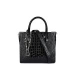 Ming croc-embossed leather tote bag
