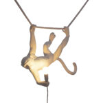Monkey Swing resin ceiling lamp