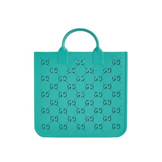 GG perforated rubber tote bag