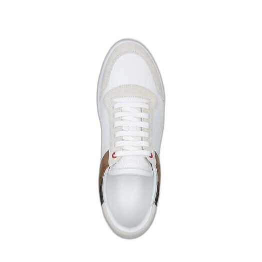 Reeth leather and suede low-top trainers
