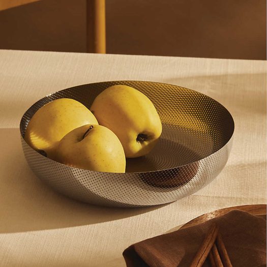 Extra Ordinary Texture perforated stainless-steel bowl 25cm