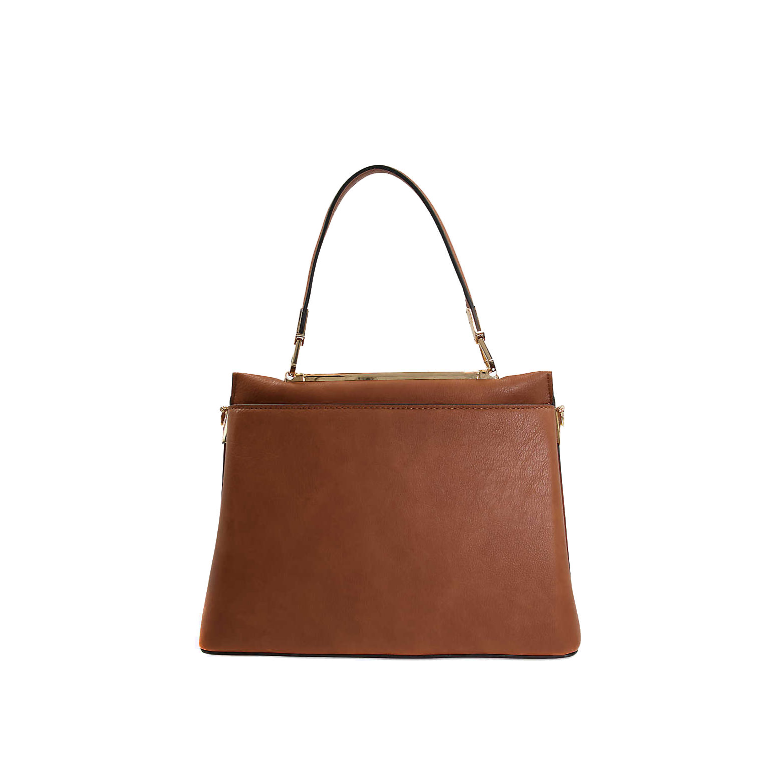 Ducier large rattan and faux-leather tote bag