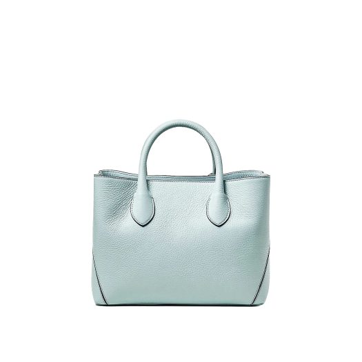 London logo-print grained-leather tote bag
