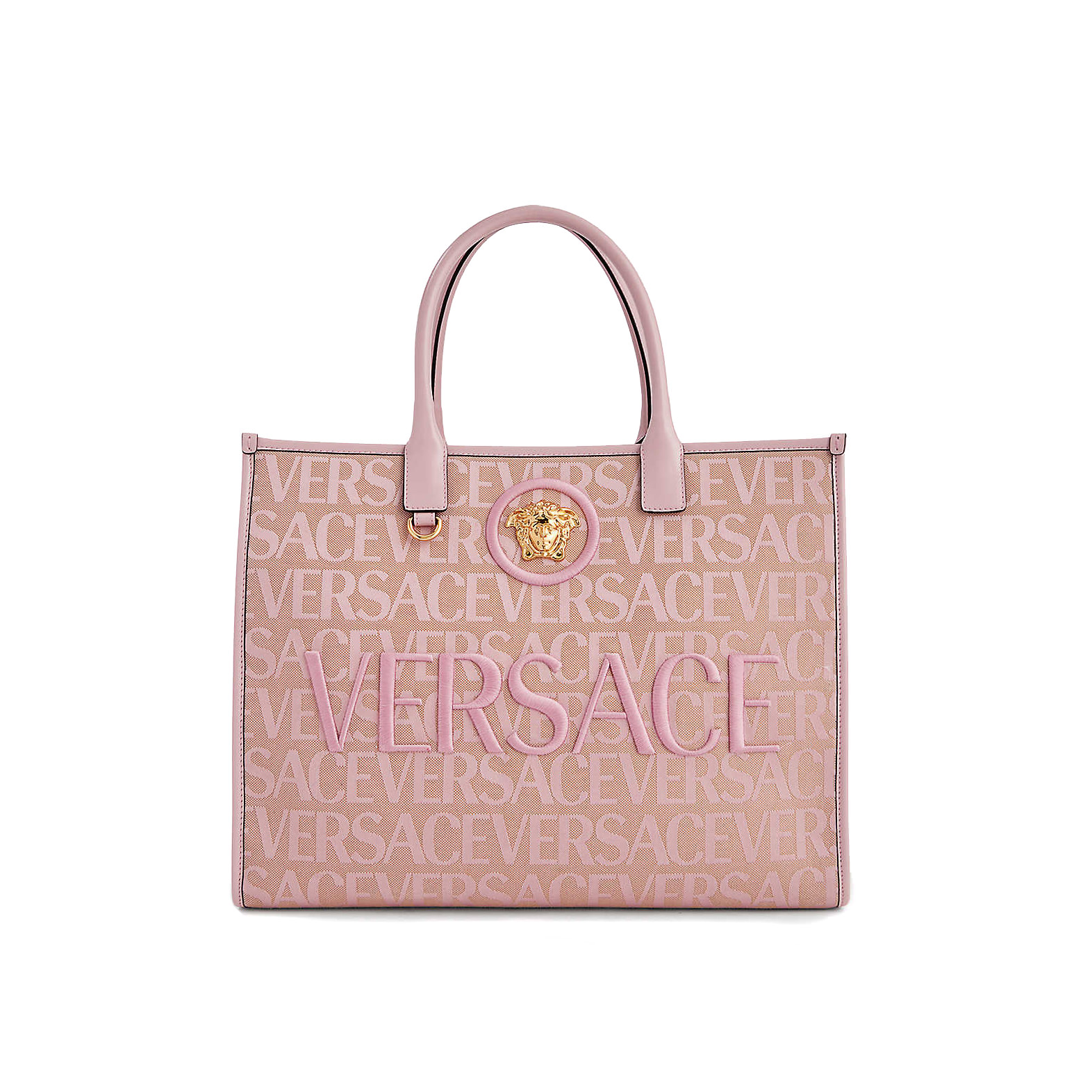 La Medusa canvas tote bag in beige - Versace