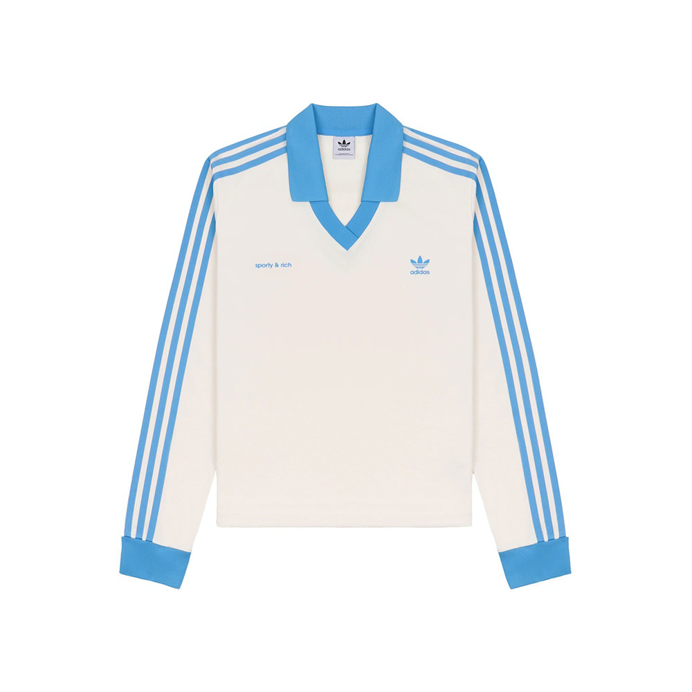 adidas Originals x Sporty & Rich Soccer Jersey Cream/Baby Blueadidas ...