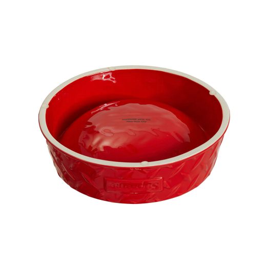 supreme-diamond-plate-dog-bowl-red