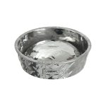 Supreme Diamond Plate Dog Bowl Silver