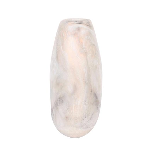 Pebble marbled resin vase 20.5cm