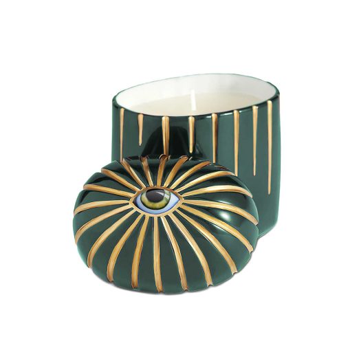 Lito bold eye 24k-gold porcelain scented candle