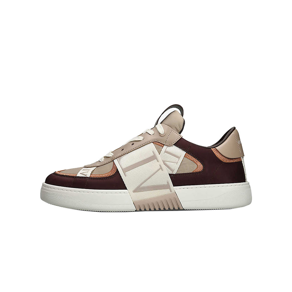 VL7N logo-strap leather low-top trainers