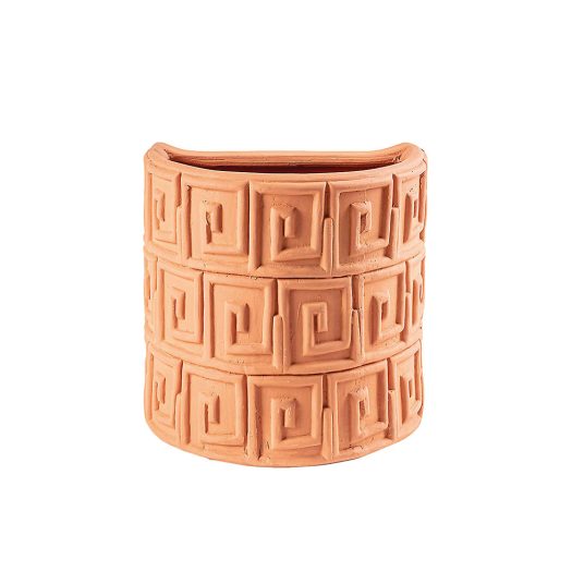 Antonio Aricò Magna Graecia Grecian-pattern terracotta vase 25cm