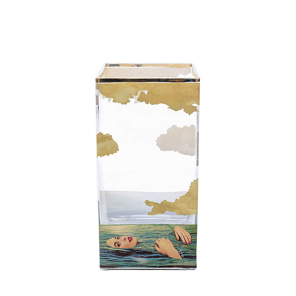 Seletti wears TOILERPAPER Sea Girl small glass vase 50cm
