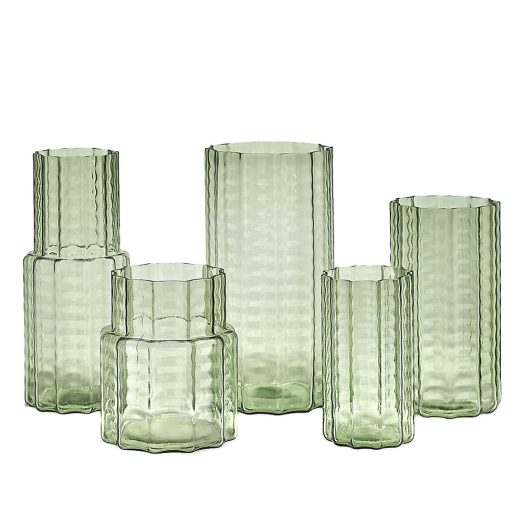 Wave glass vase 21cm