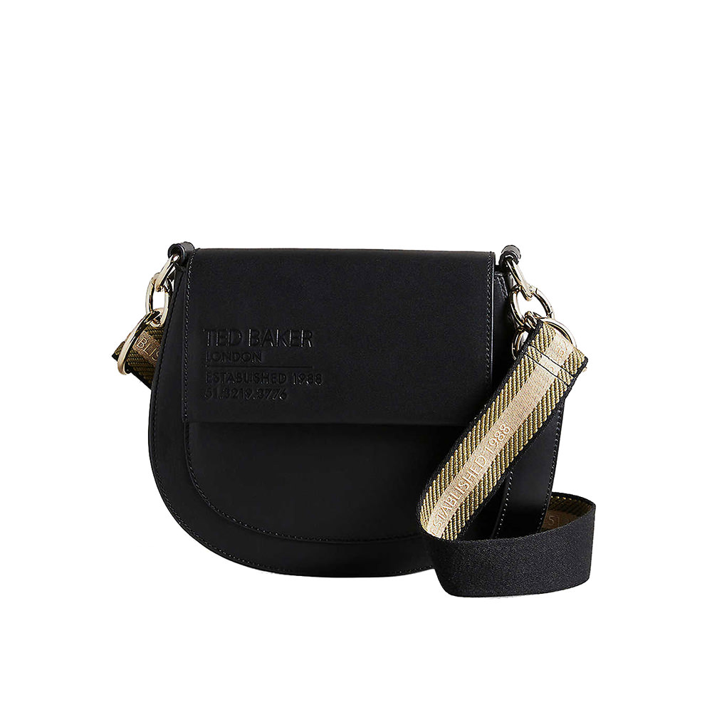 Darcell logo-embossed leather satchel bag