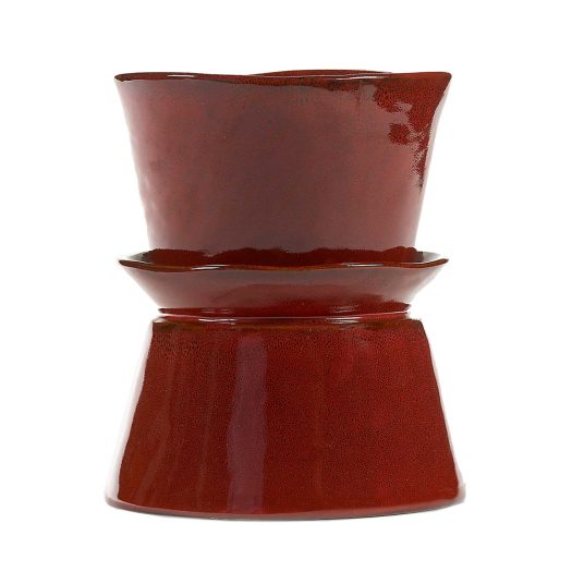 Ebony La Mere stoneware vase 22cm